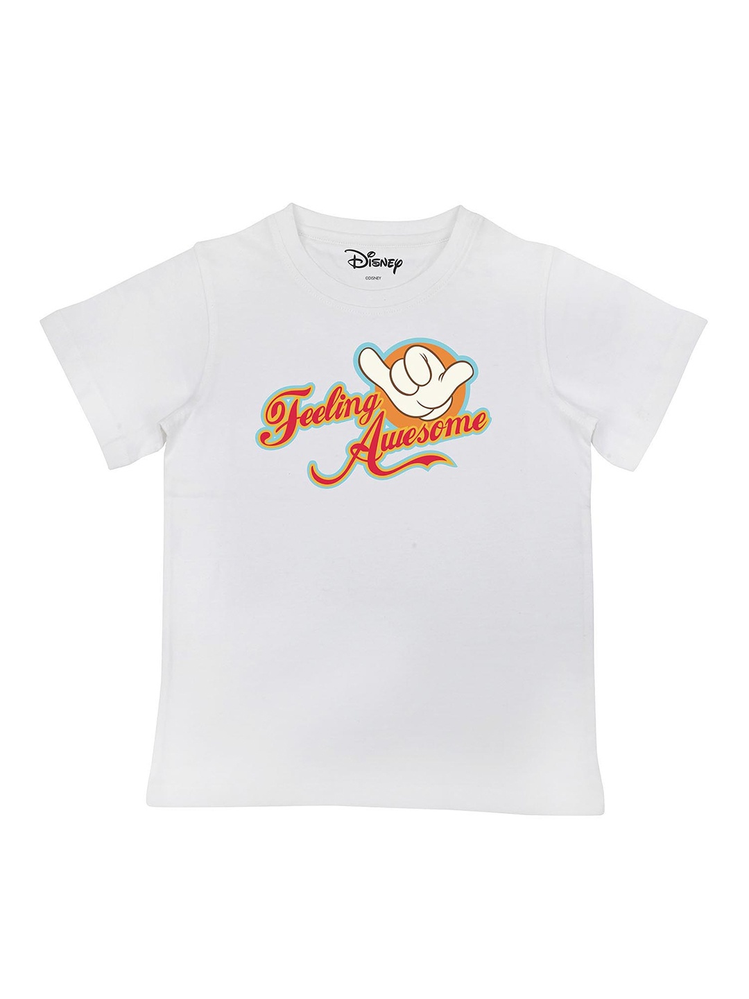 

Disney by Wear Your Mind Boys White Graphic Printed Cotton Pure Cotton T-shirt