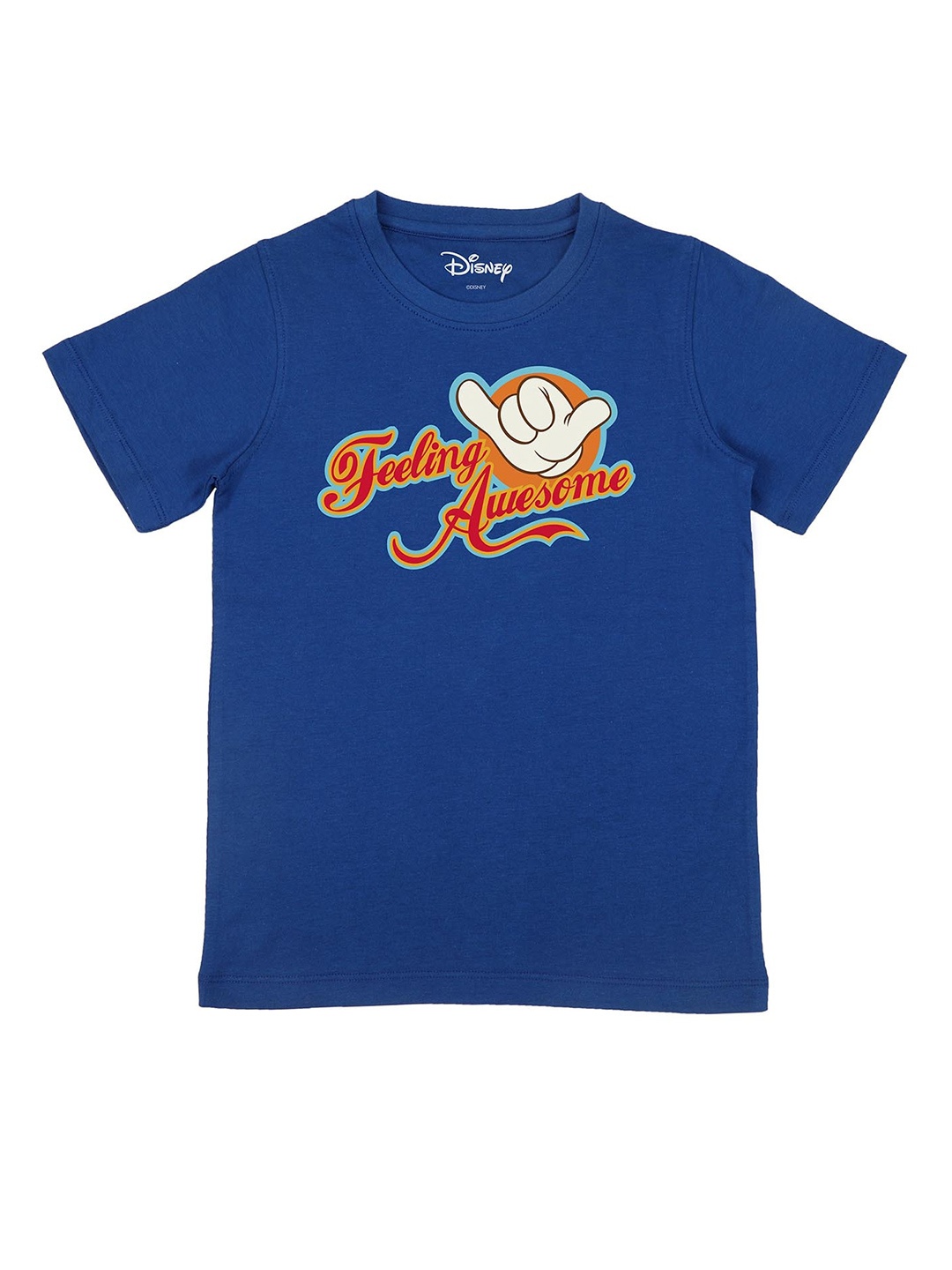

Disney by Wear Your Mind Boys Blue Printed Applique T-shirt
