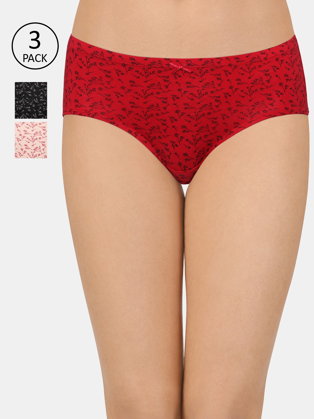 

Amante Women Pack Of 3 Assorted Hipster Briefs PPK43105