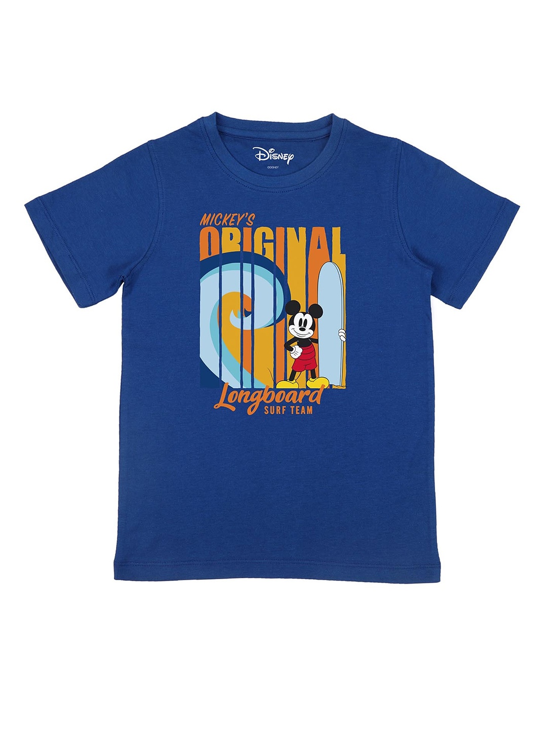 

Disney by Wear Your Mind Boys Blue Printed Round Neck Cotton Pure Cotton T-shirt