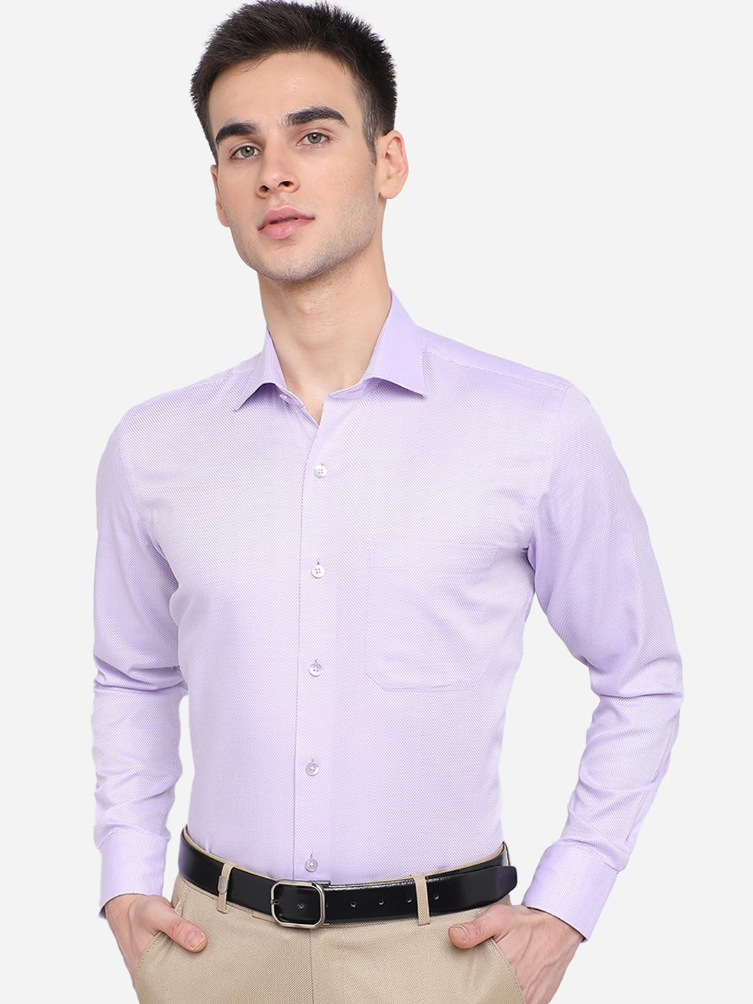 

METAL Men Purple Slim Fit Formal Shirt