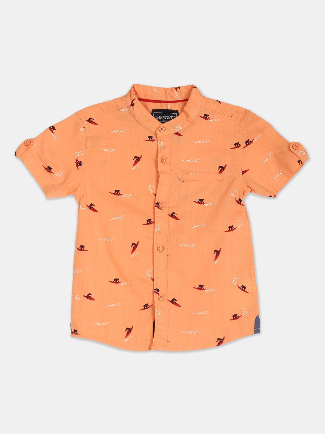 

Cherokee Boys Coral Regular Fit Printed Casual Shirt