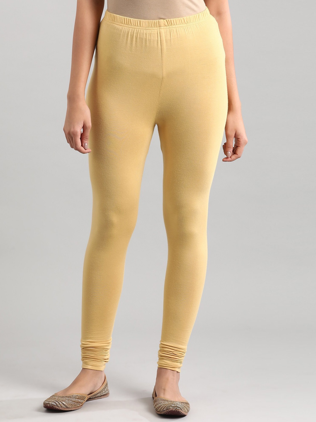 

Aurelia Gold-Toned Solid Churidar