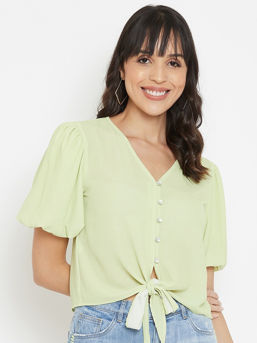 

Madame Green Regular Solid Top