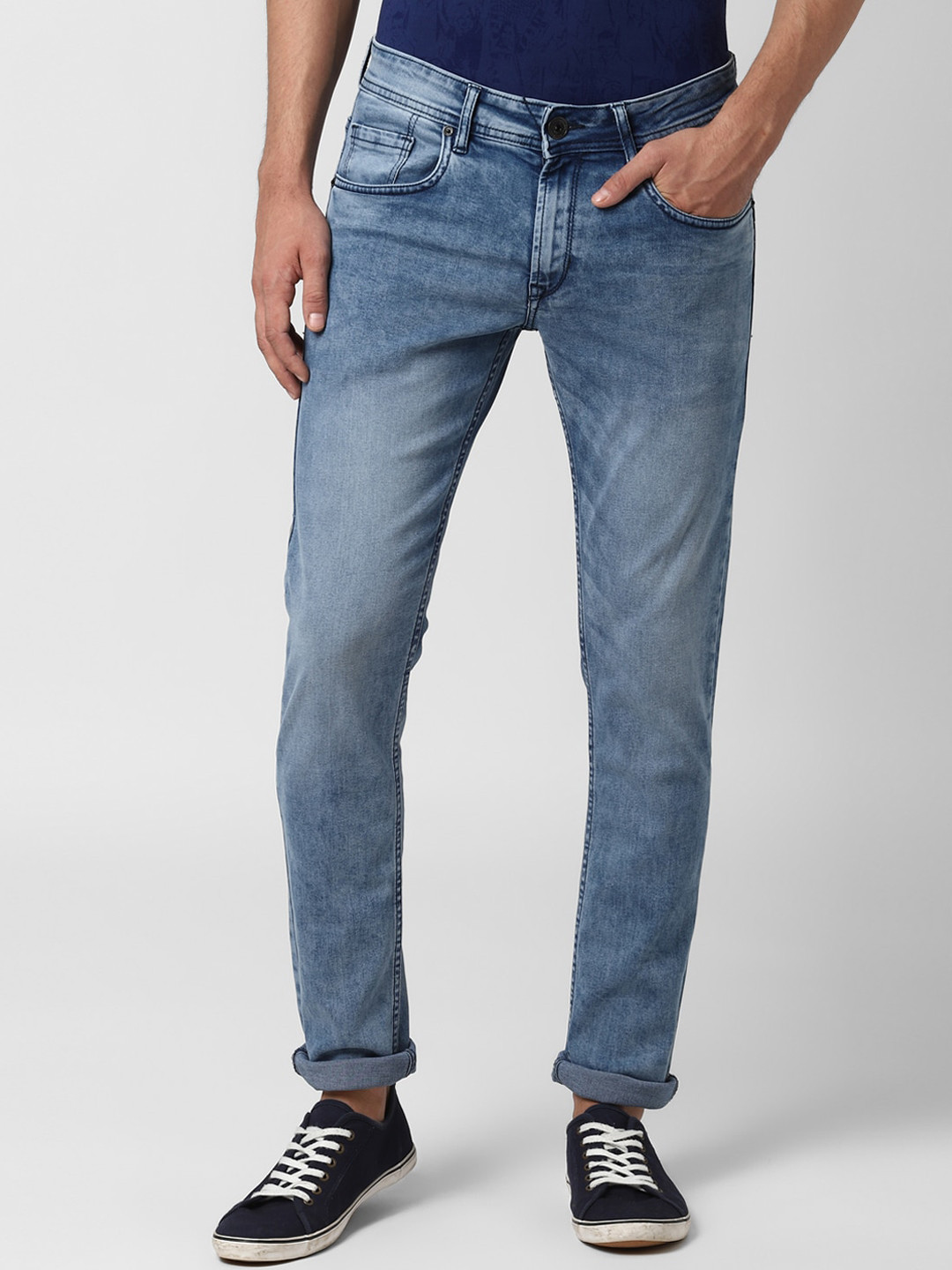 

Peter England Casuals Men Blue Skinny Fit Light Fade Jeans