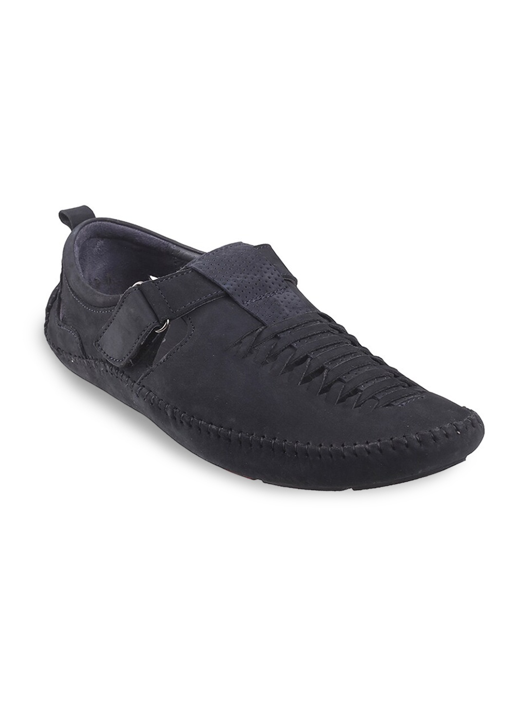 

Metro Men Navy Blue Suede Shoe-Style Sandals