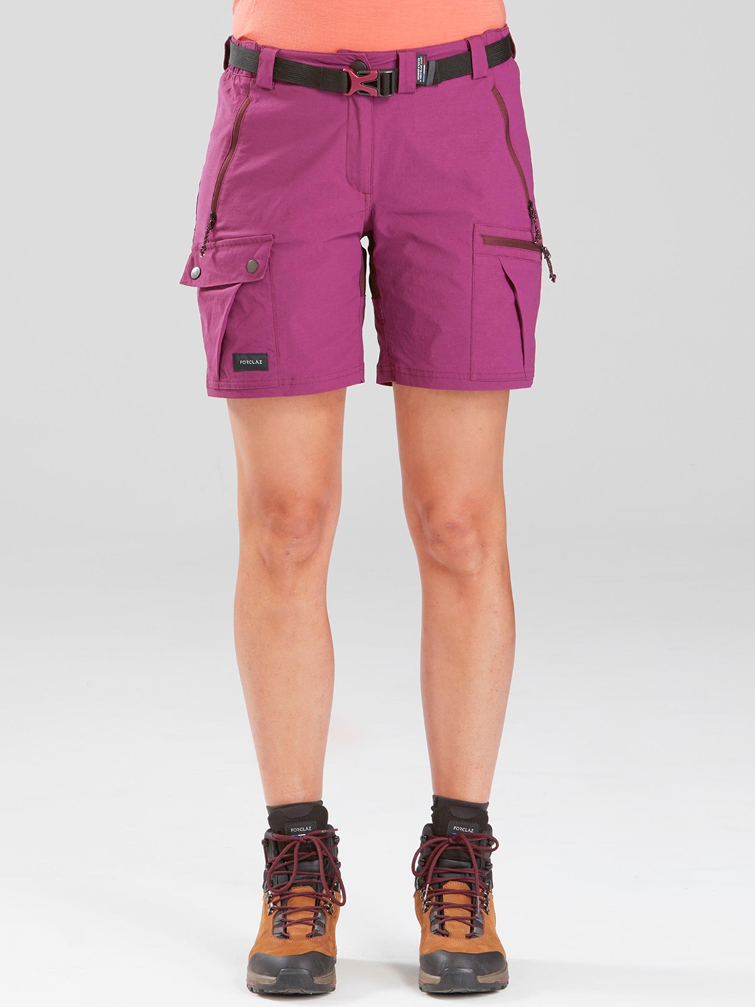 

FORCLAZ By Decathlon Women Purple Mountain Trekking Shorts