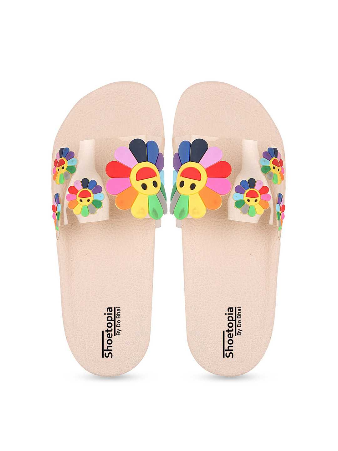 

Shoetopia Girls Pink Printed Flip Flops