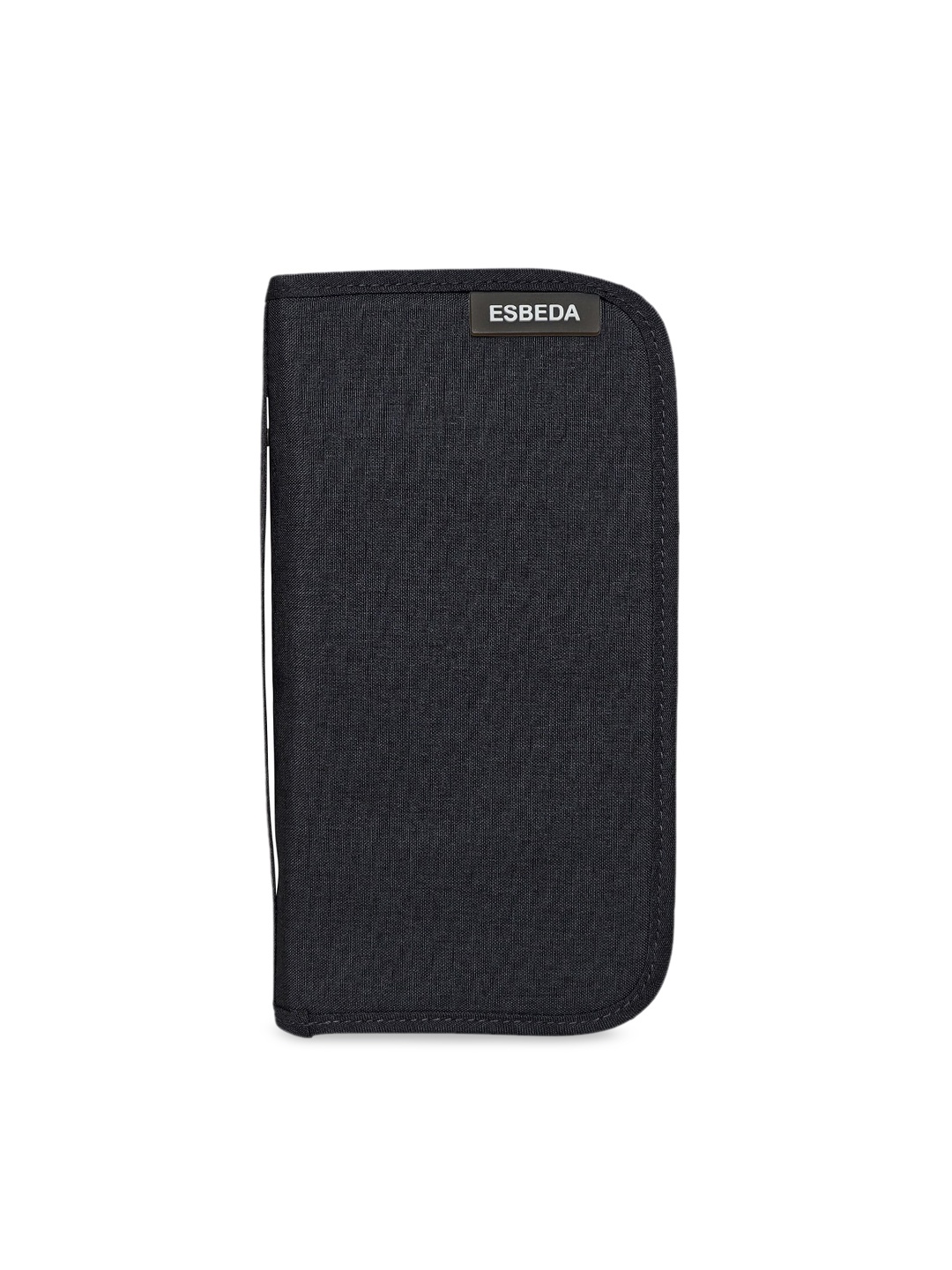 

ESBEDA Unisex Black Textured RFID Travel Passport Holder