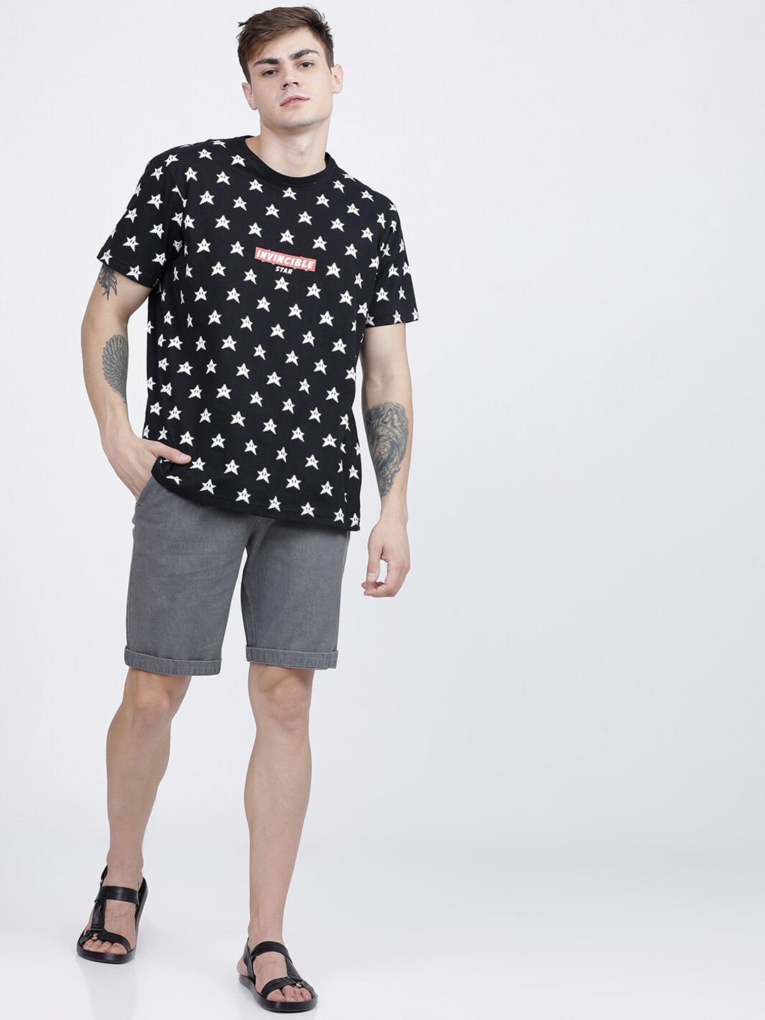 

HIGHLANDER Men Grey Slim Fit Mid-Rise Regular Shorts