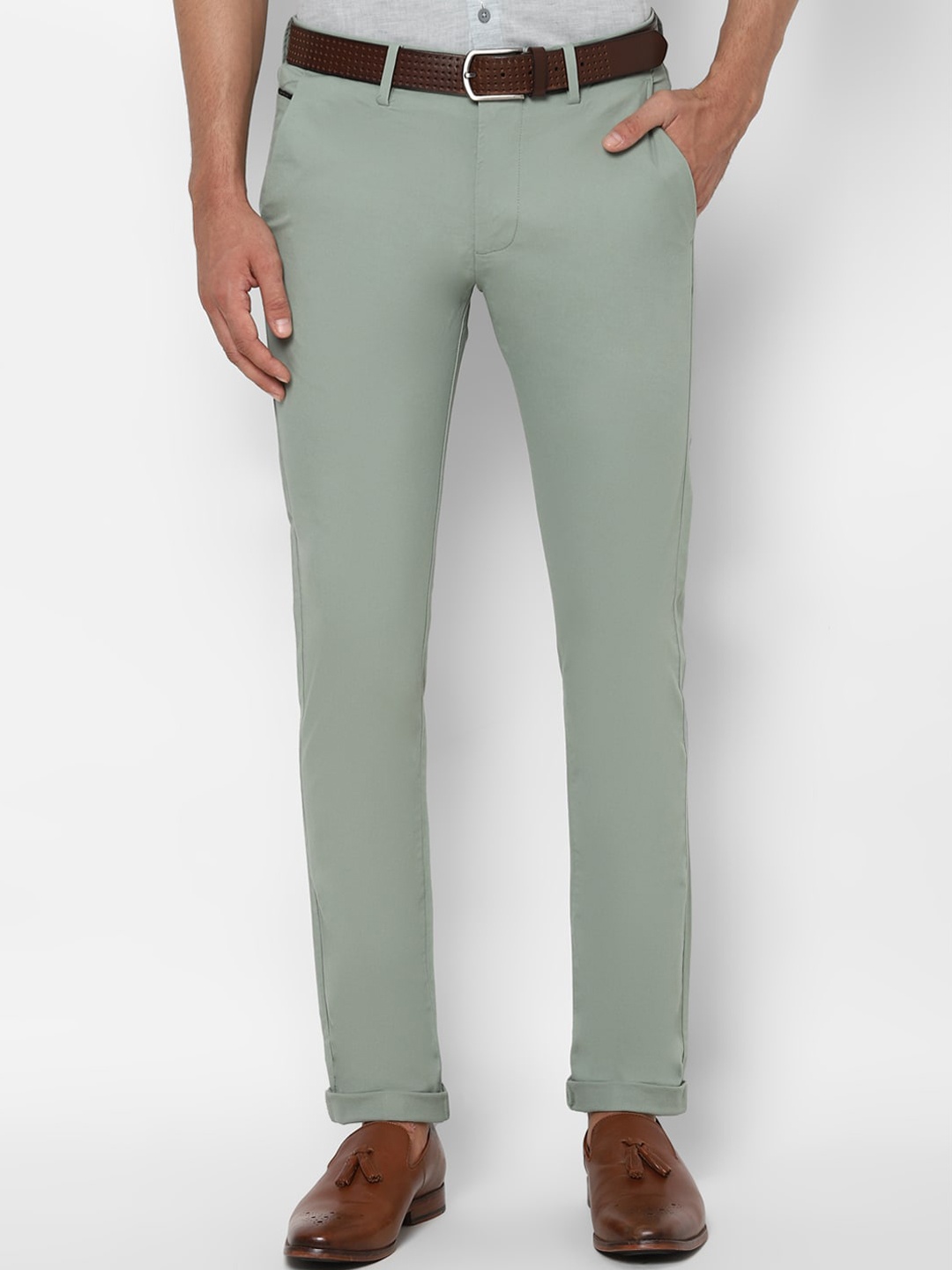 

Allen Solly Men Green Slim Fit Chinos Trousers
