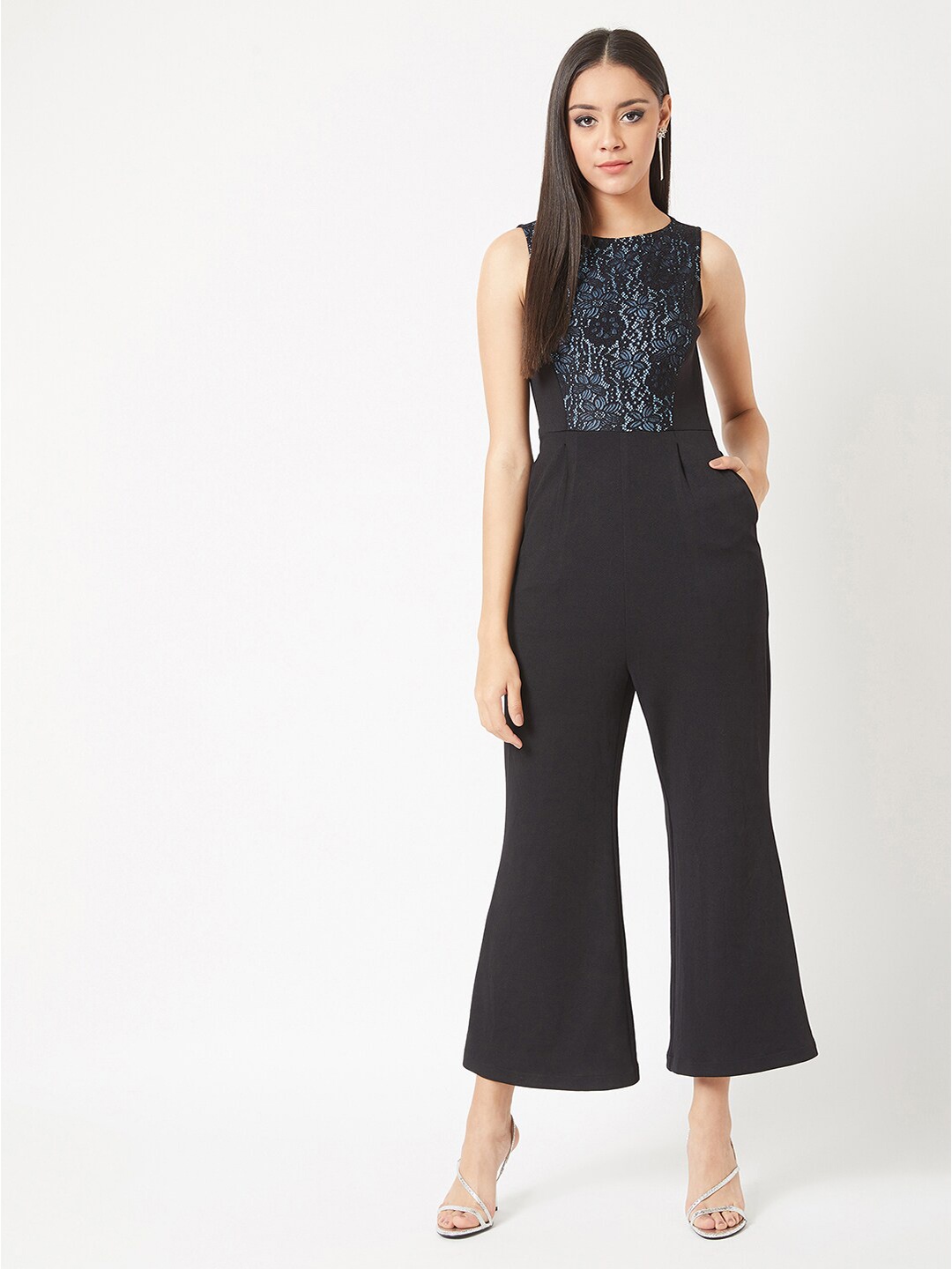 

Miss Chase Black Printed Culotte Jumpsuit