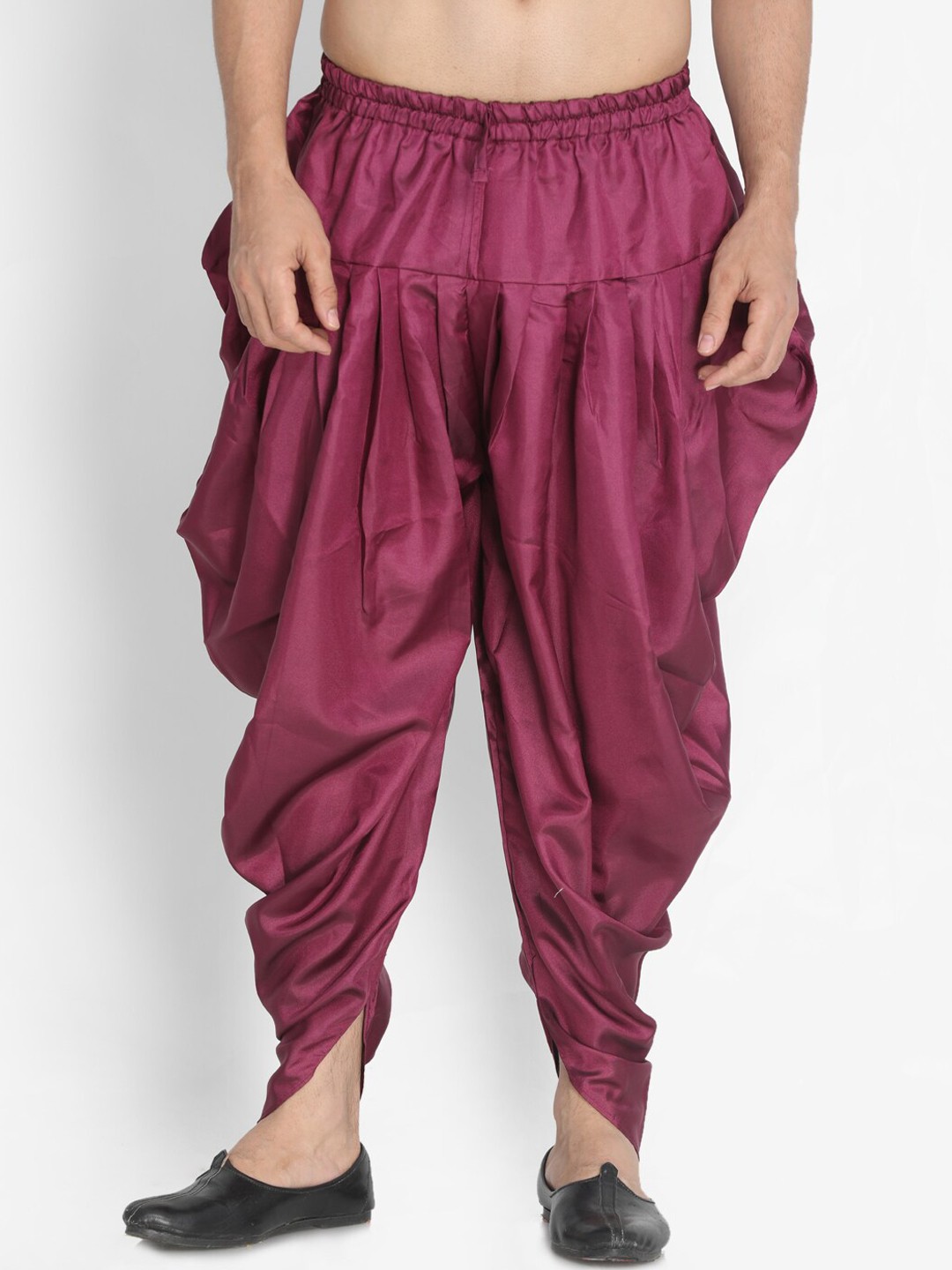 

VASTRAMAY Men Purple Solid Dhoti