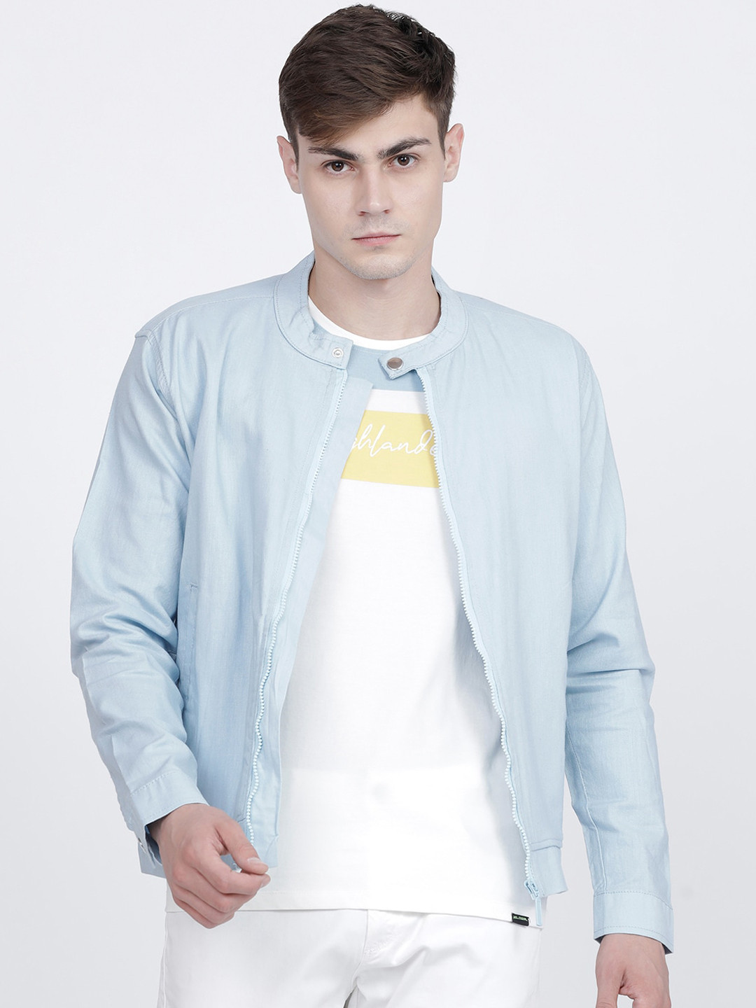 

HIGHLANDER Men Blue Bomber Jacket