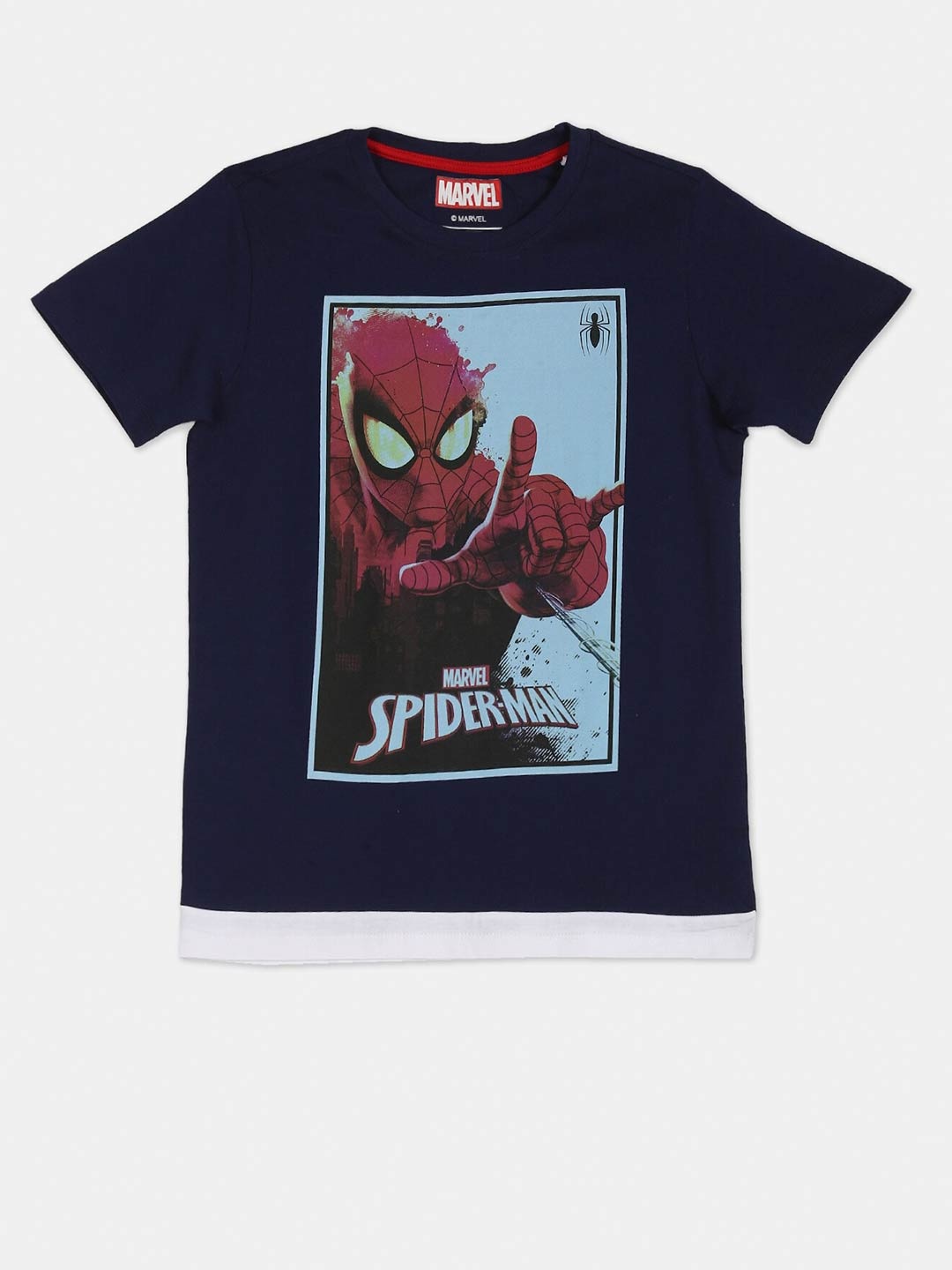 

Colt Boys Blue & Red Spiderman Printed T-shirt