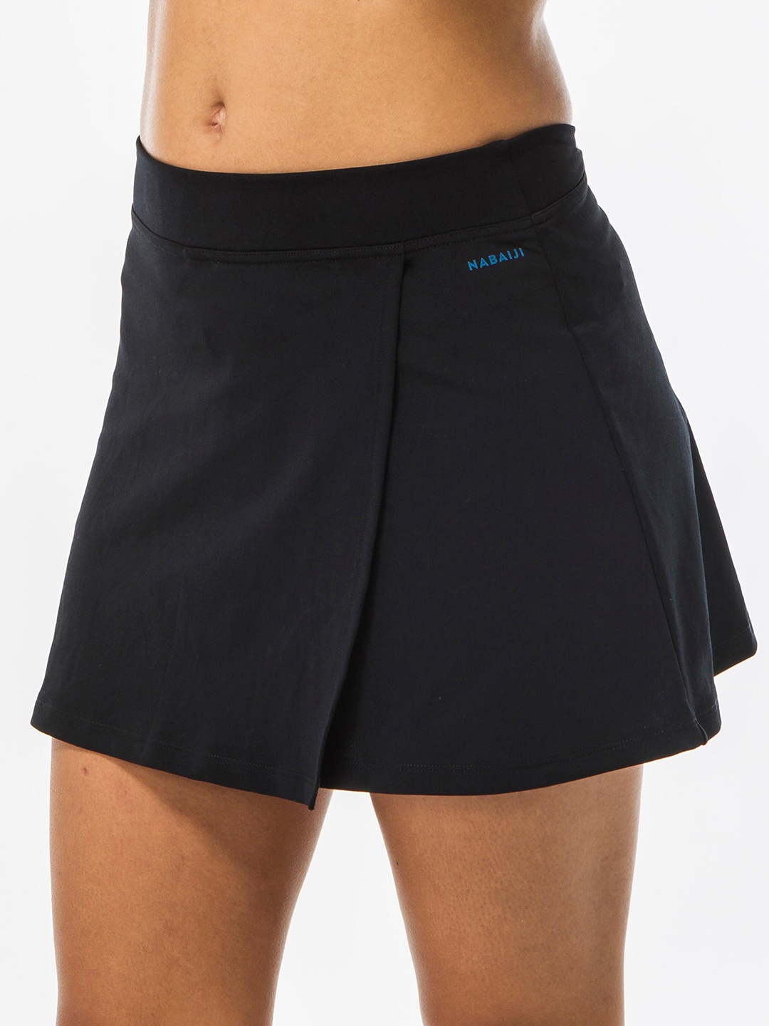 Nabaiji By Decathlon Women Black Solid Swimming Skirt