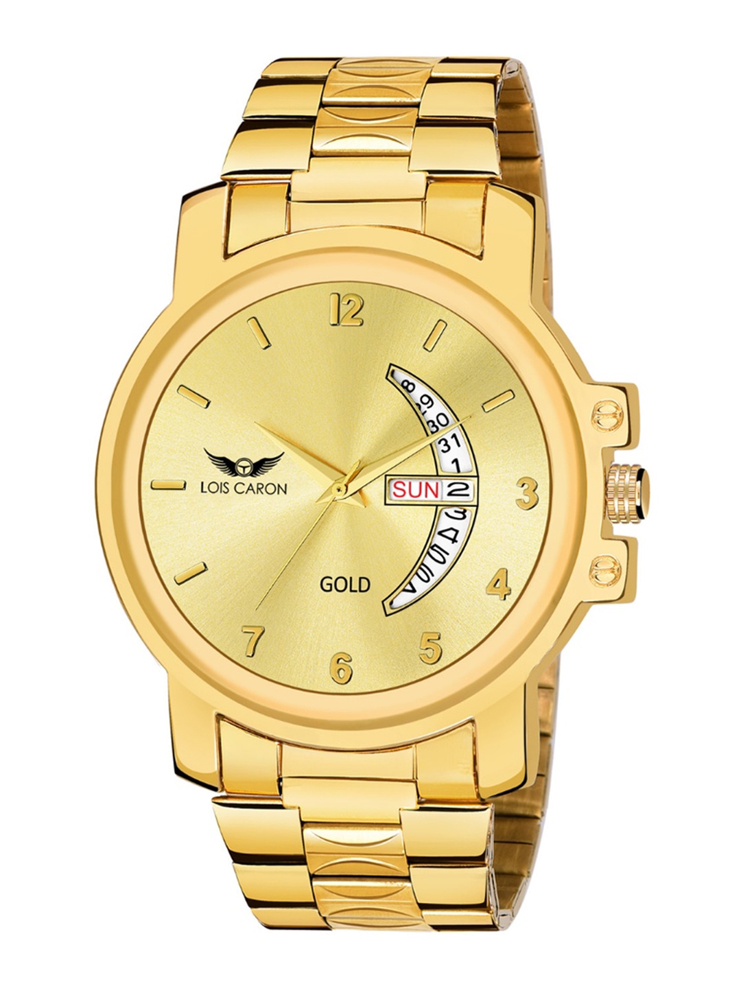 

LOIS CARON Men Gold-Toned Dial & Gold-Plated Stainless Steel Analogue Watch MLC-8468