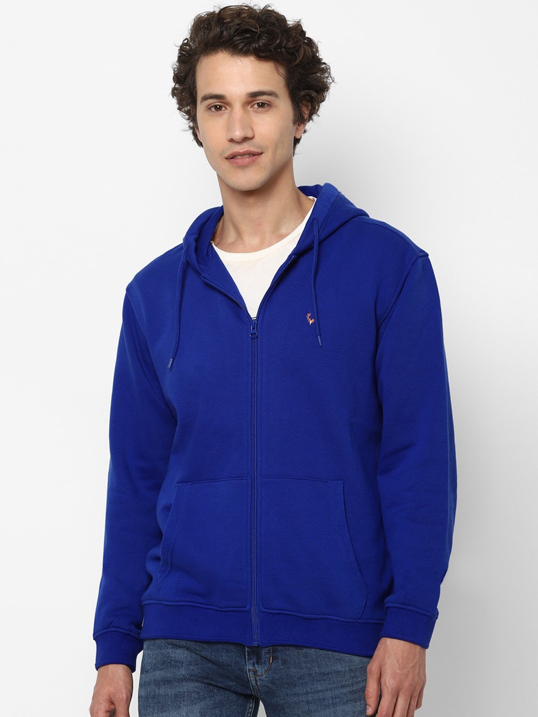 

Allen Solly Men Blue Hooded Sweatshirt