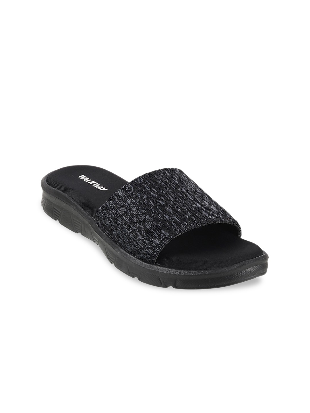 

WALKWAY by Metro Black Textured Comfort Sandals