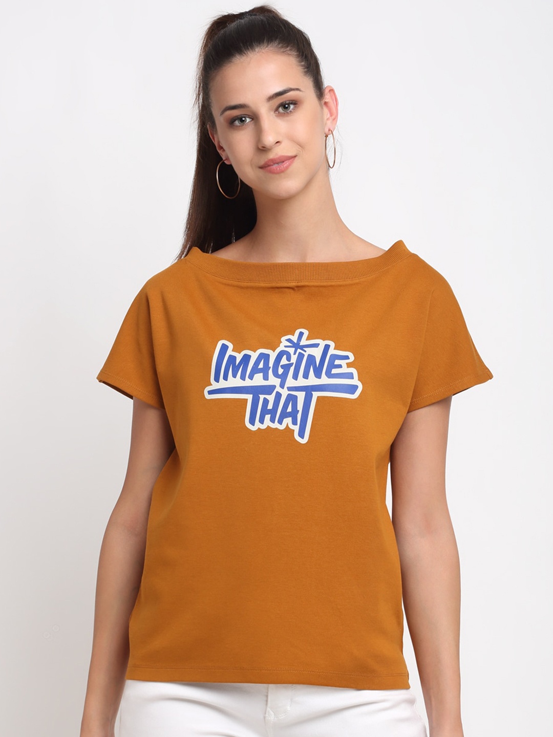 

Bhaane Woman Brown Regular Top