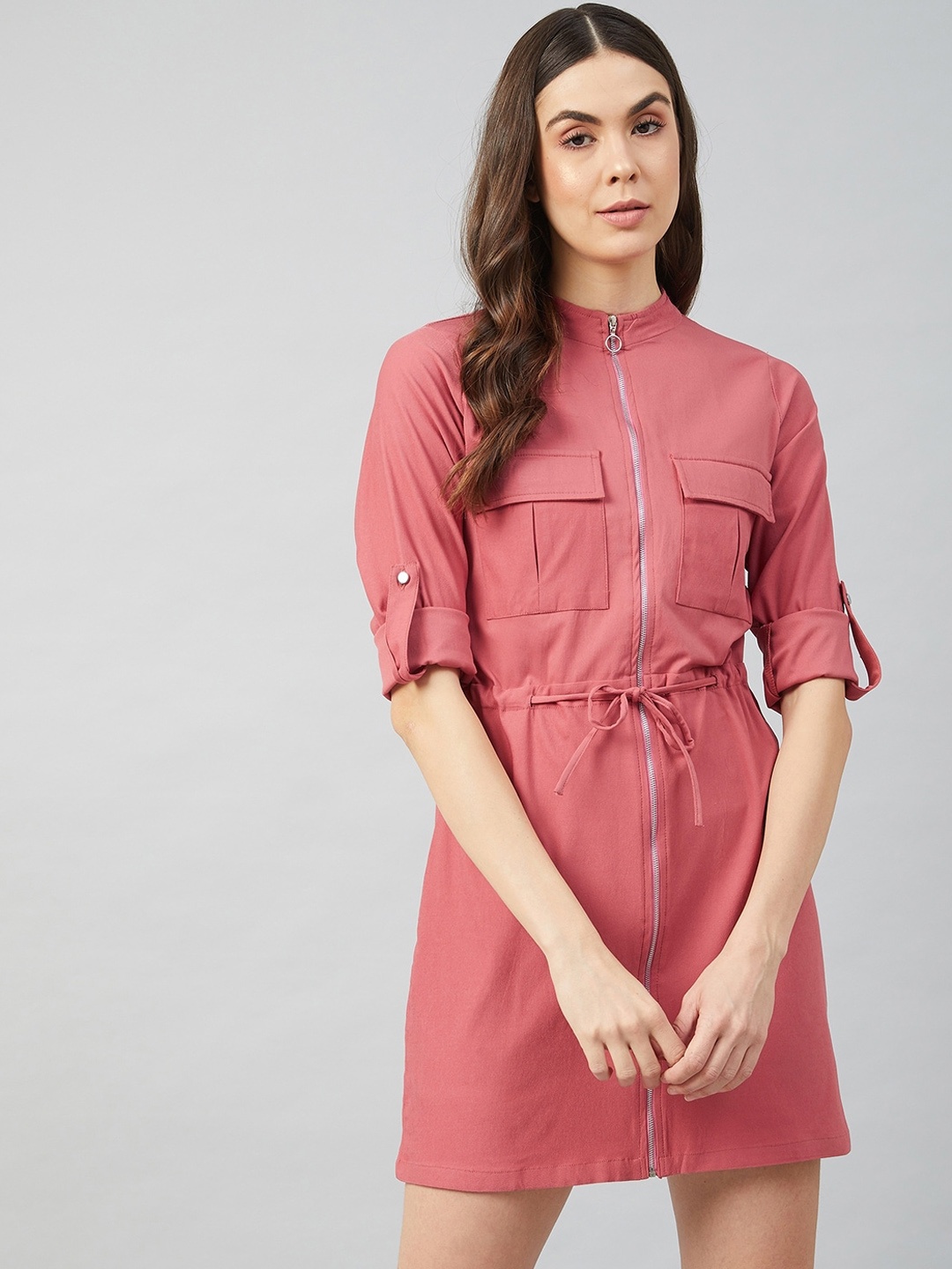 

Athena Women Pink Shirt Mini Dress