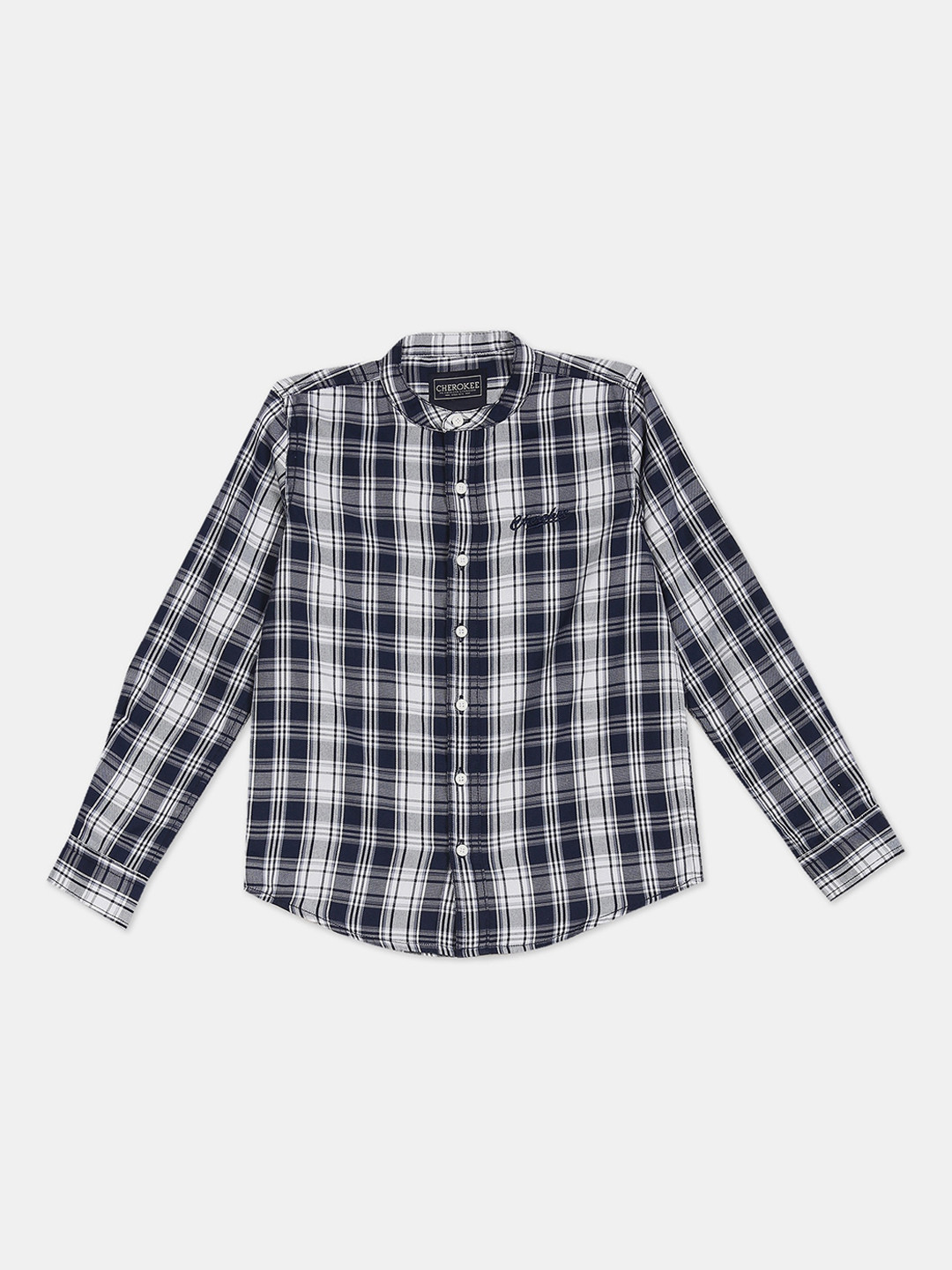 

Cherokee Boys Navy Blue Tartan Checks Checked Casual Shirt