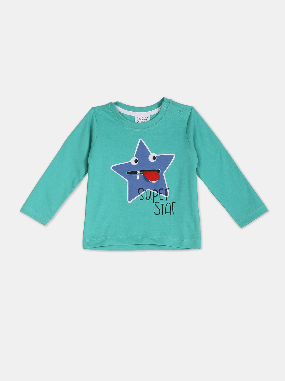 

Donuts Boys Blue Printed T-shirt