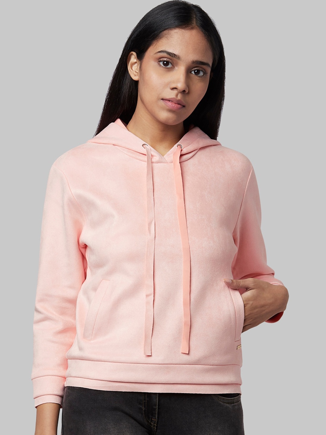 

Park Avenue Woman Pink Crop Open Front Jacket