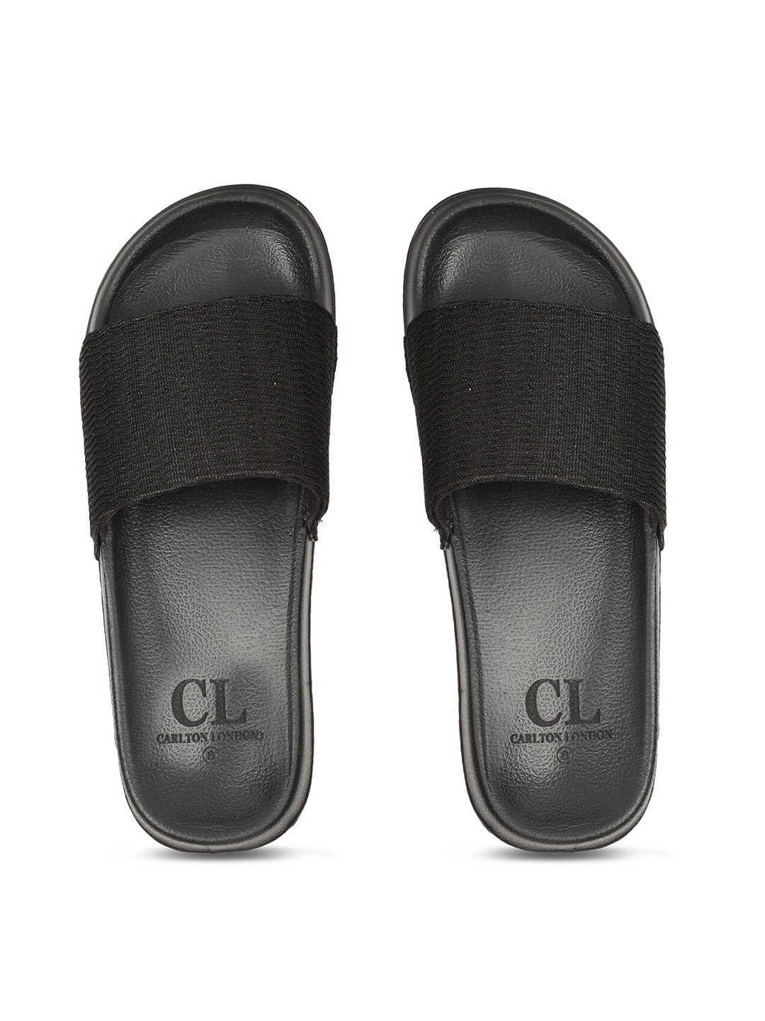 

Carlton London Men Black Sliders