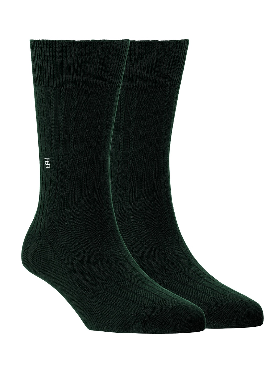 

SockSoho Men Green Solid Calf-Length Socks