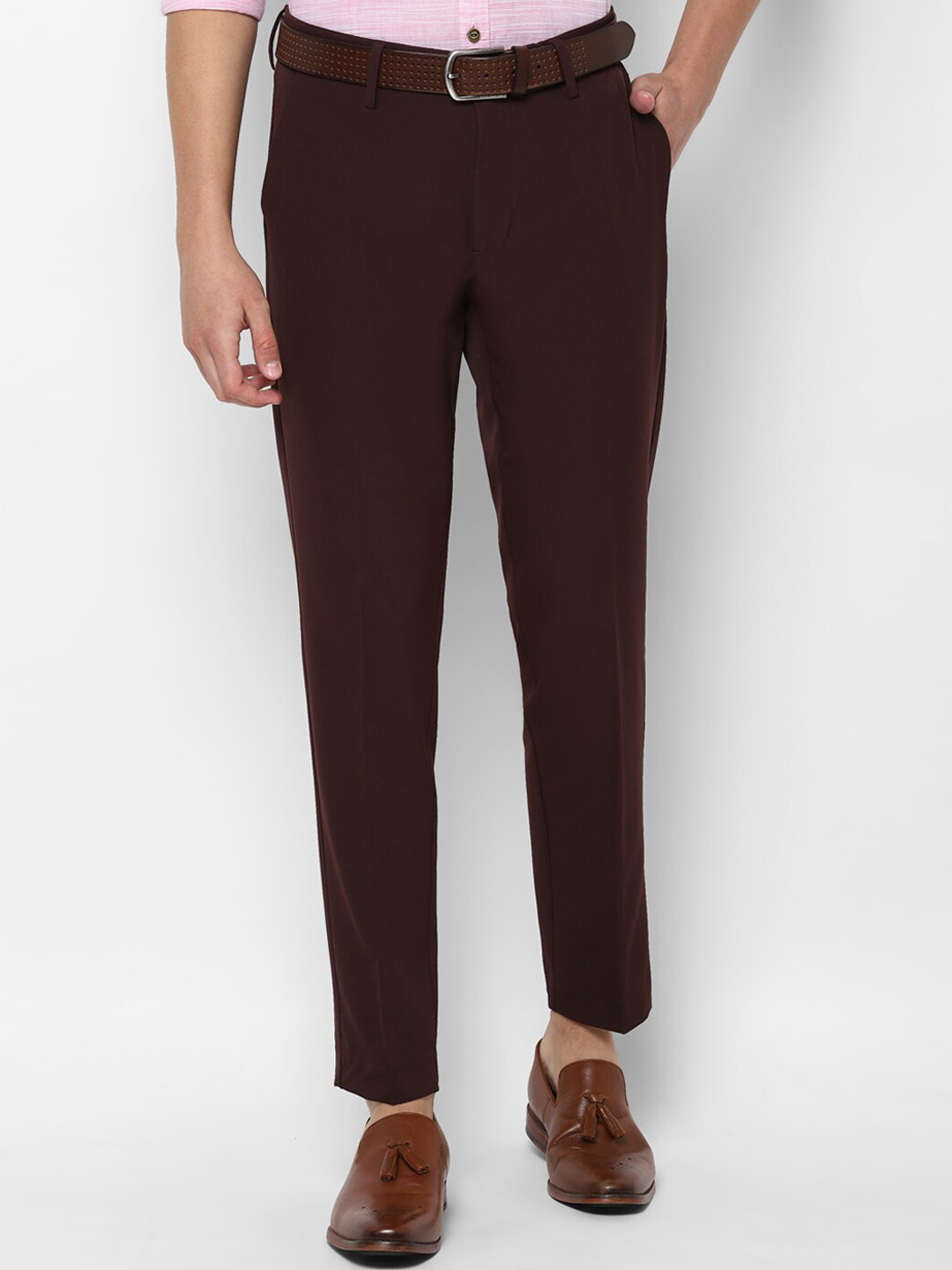 

Allen Solly Men Maroon Slim Fit Formal Trousers
