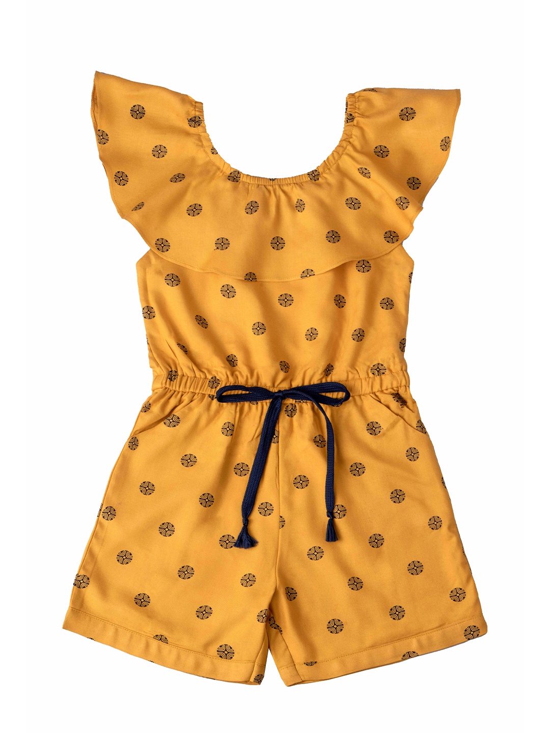 

Hunny Bunny Girls Yellow Printed Jumpsuit
