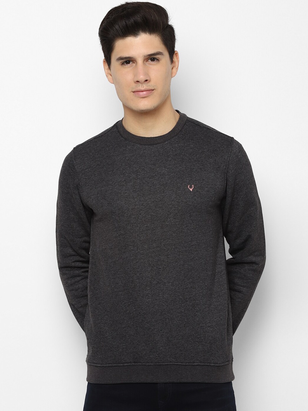 

Allen Solly Men Grey Sweatshirt