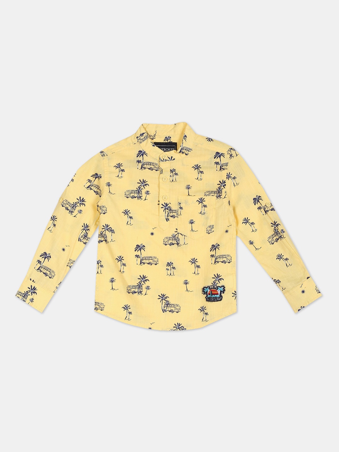 

Cherokee Boys Yellow Printed Casual Shirt