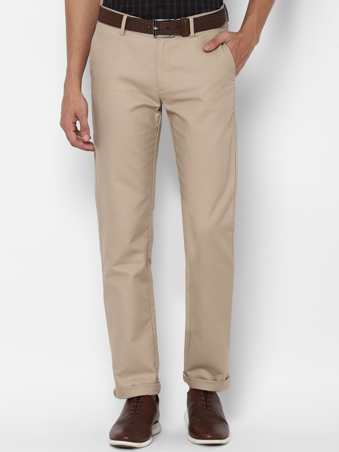 

Allen Solly Men Beige Slim Fit Regular Trousers Regular Trousers Regular Trousers