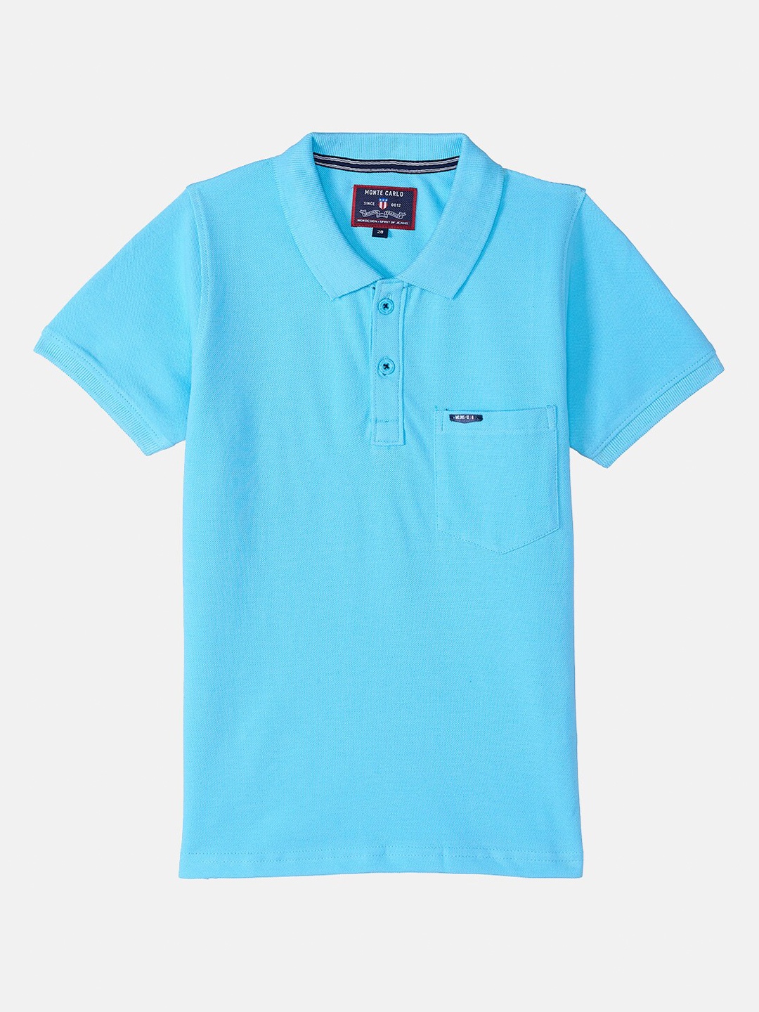 

Monte Carlo Boys Blue Polo Collar T-shirt