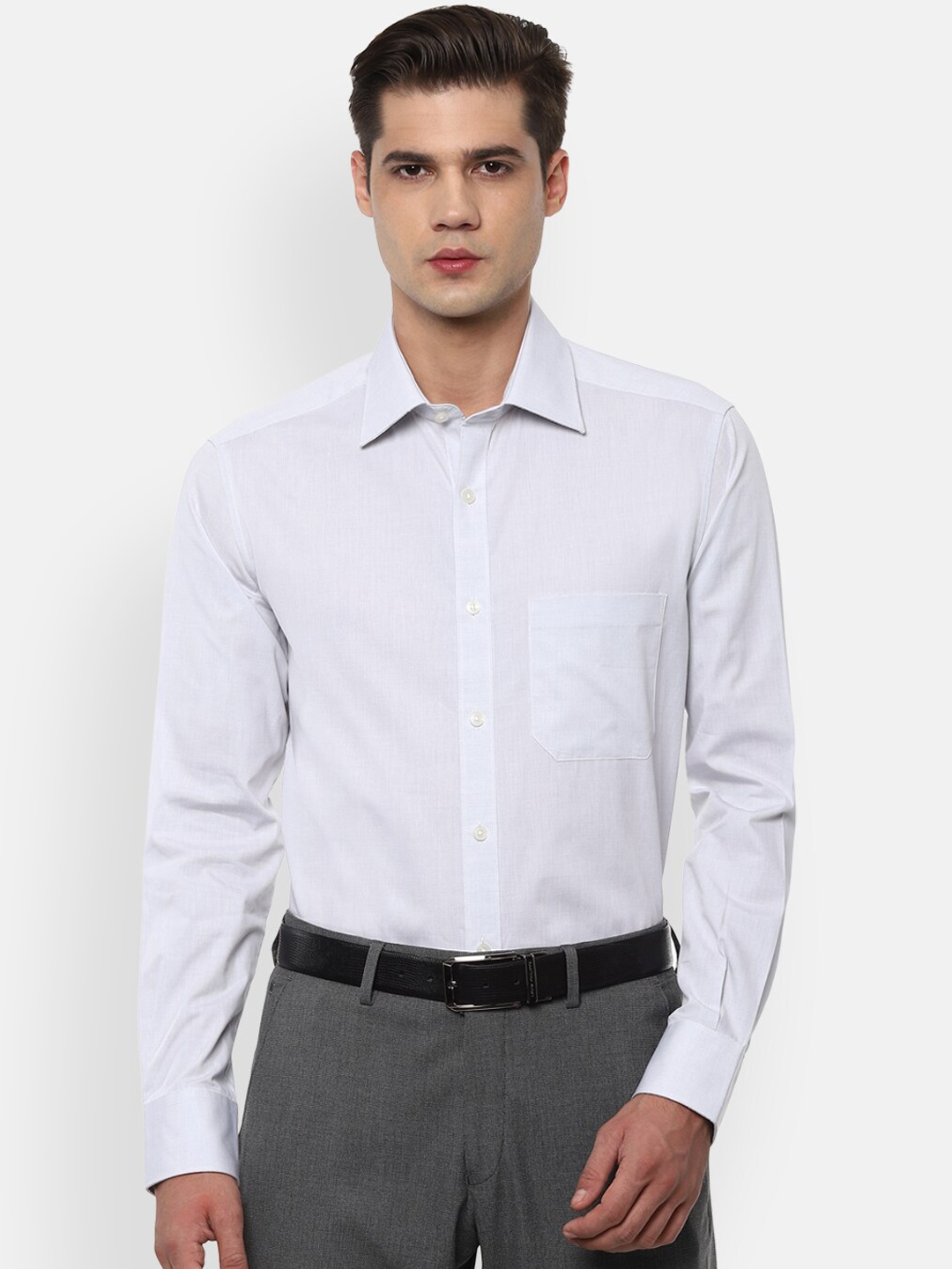 

Louis Philippe Men White Cotton Classic Fit Formal Shirt