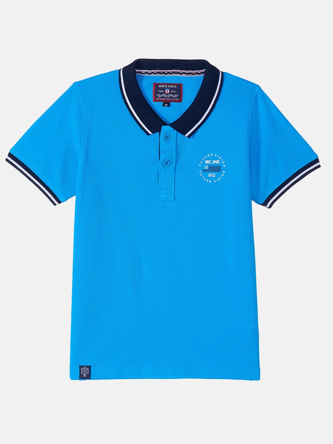 

Monte Carlo Boys Blue Polo Collar T-shirt