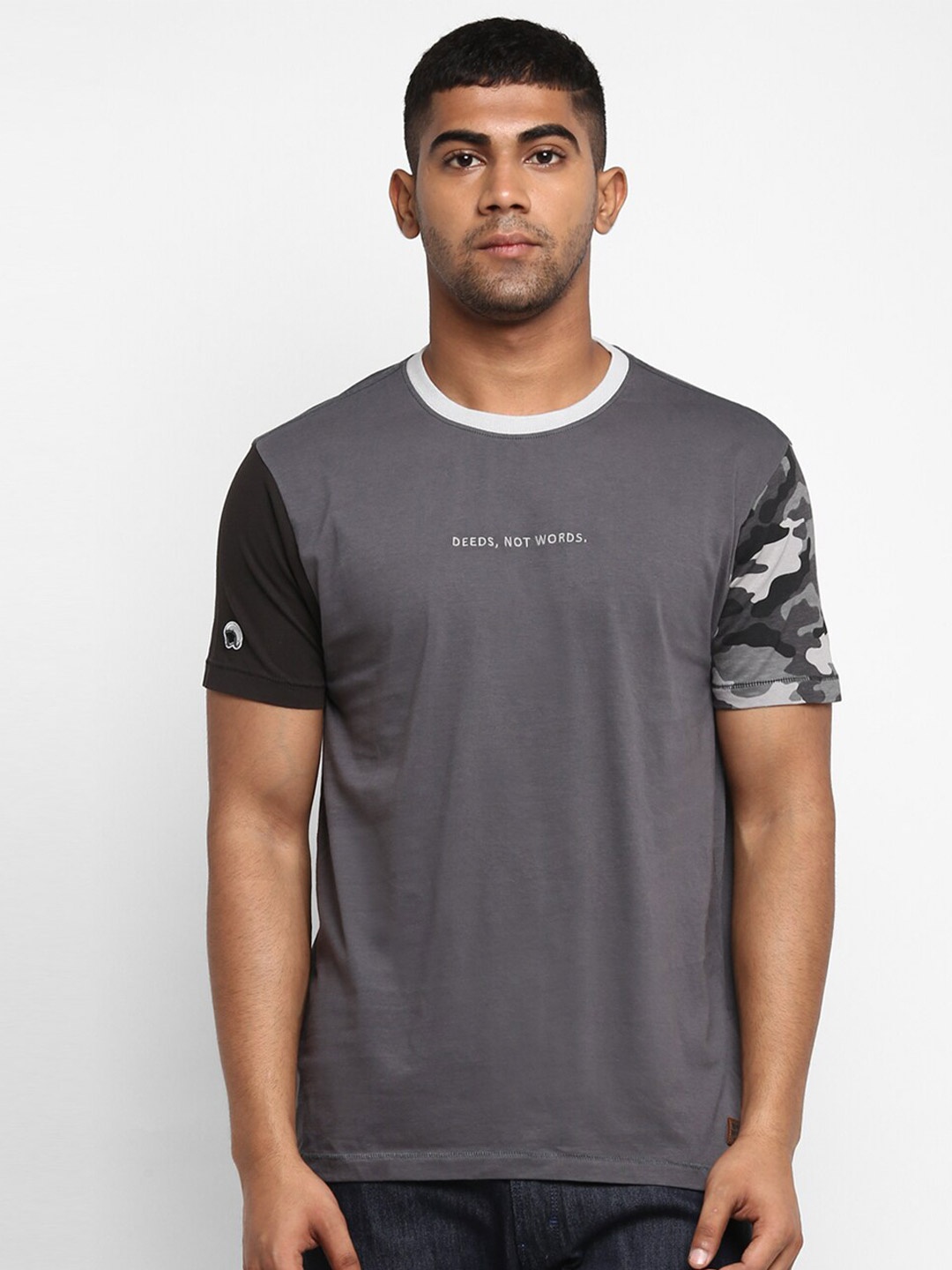 

Royal Enfield Men Grey Typography T-shirt