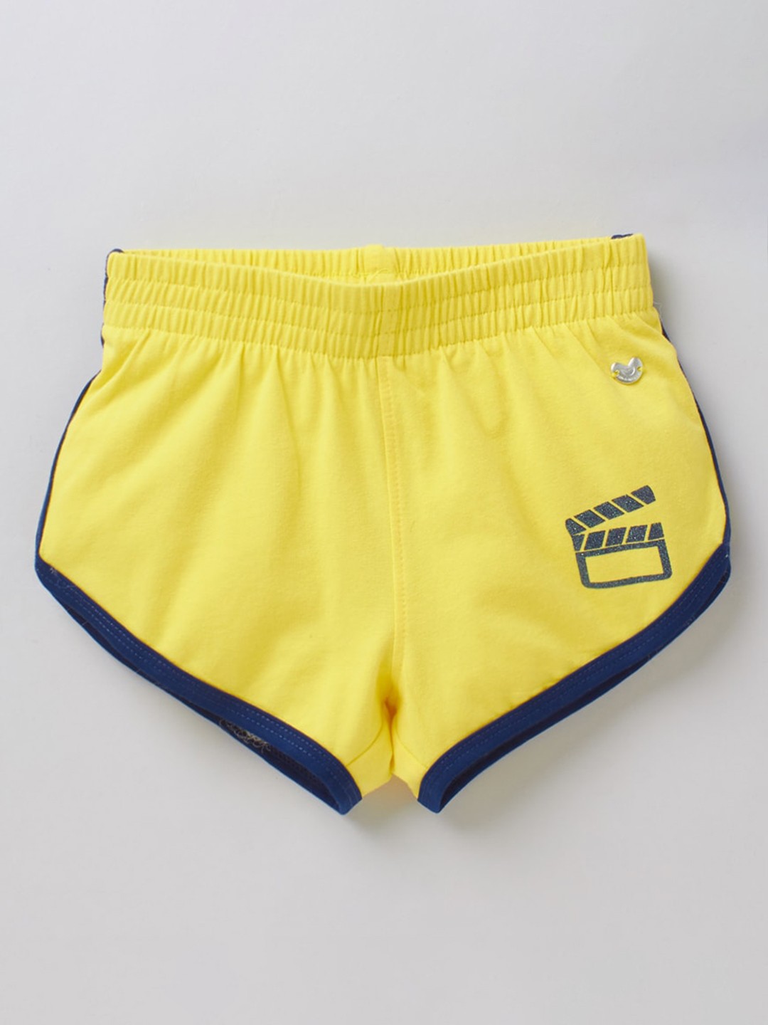 

Ed-a-Mamma Girls Yellow Mid-Rise Sustainable Shorts