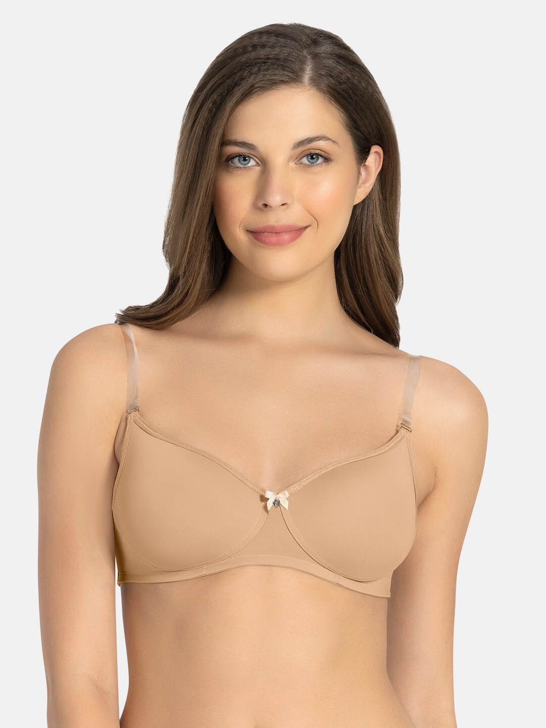 

Amante Solid Padded Wirefree Classic Backless Bra - BRA78301, Beige