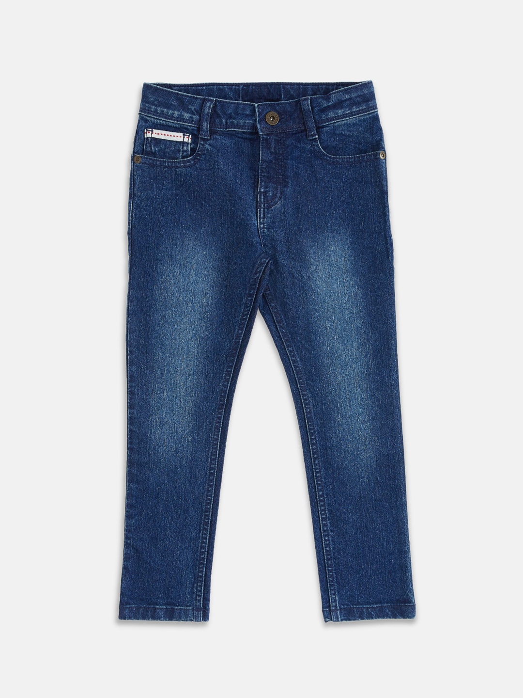 

Pantaloons Junior Boys Blue Tapered Fit Light Fade Jeans