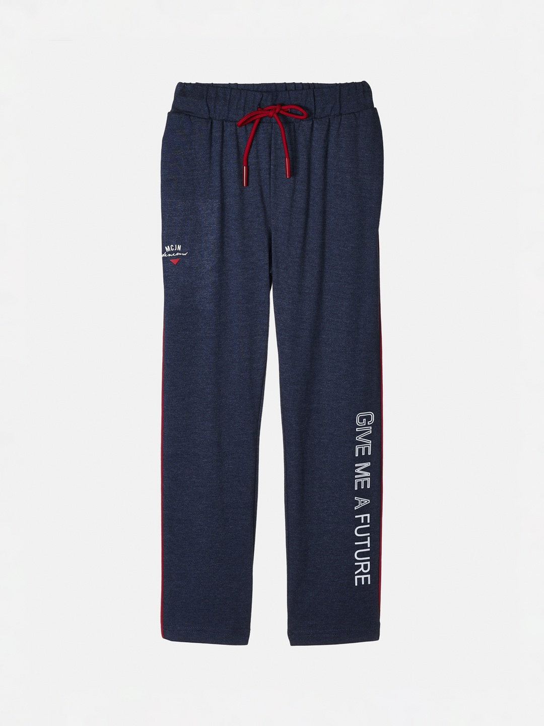 

Monte Carlo Boys Cotton Blend Blue Solid Track Pants
