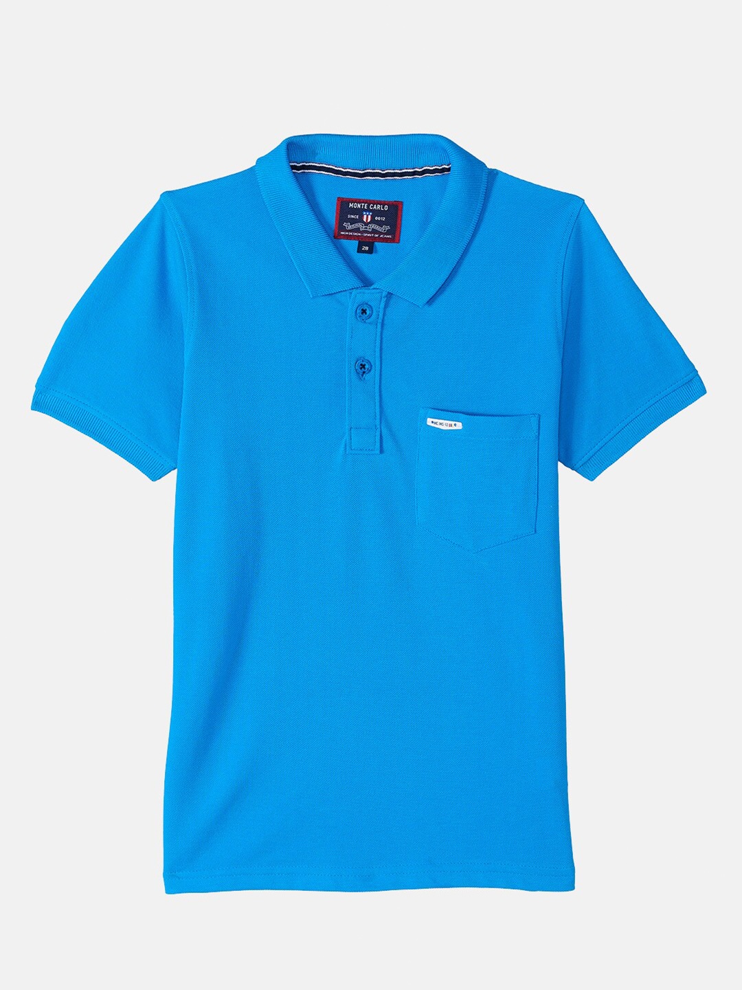 

Monte Carlo Boys Blue Polo Collar T-shirt