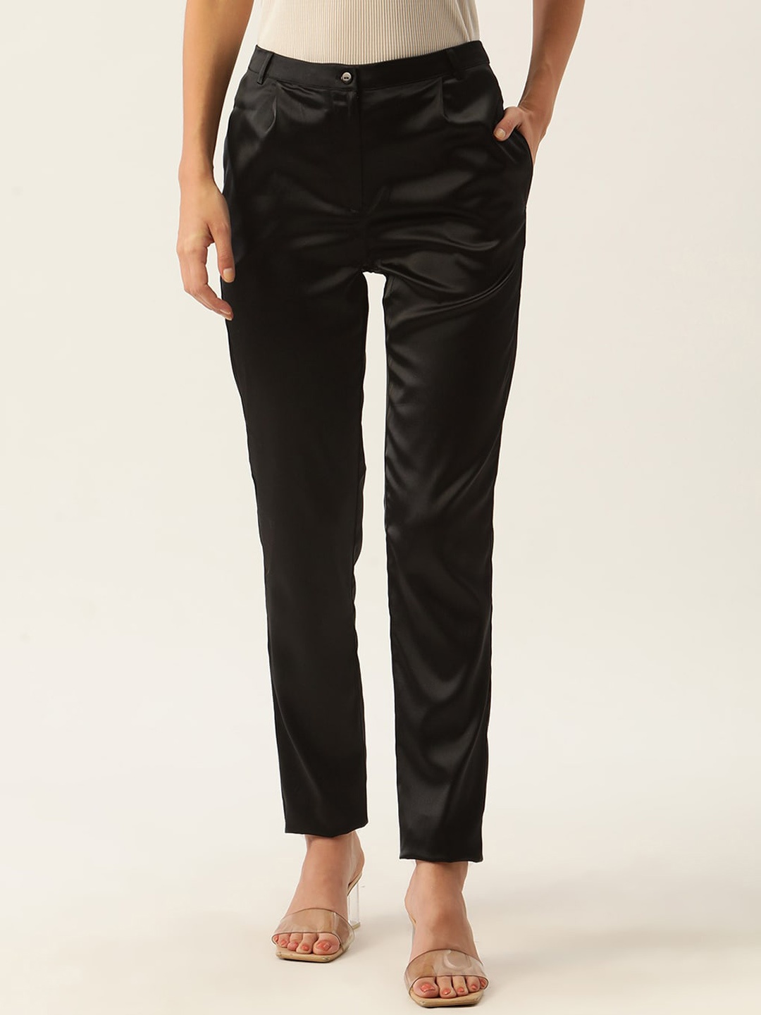 

ZOELLA Women Black Regular Trousers Regular Trousers