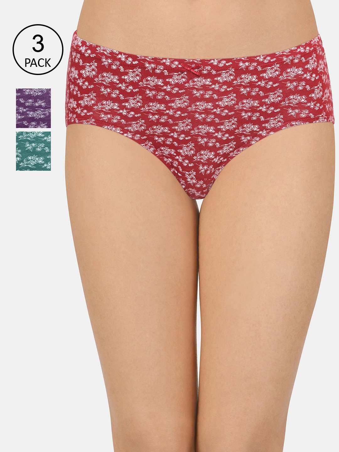 

Amante Women Pack Of 3 Assorted Hipster Briefs-PPK43105