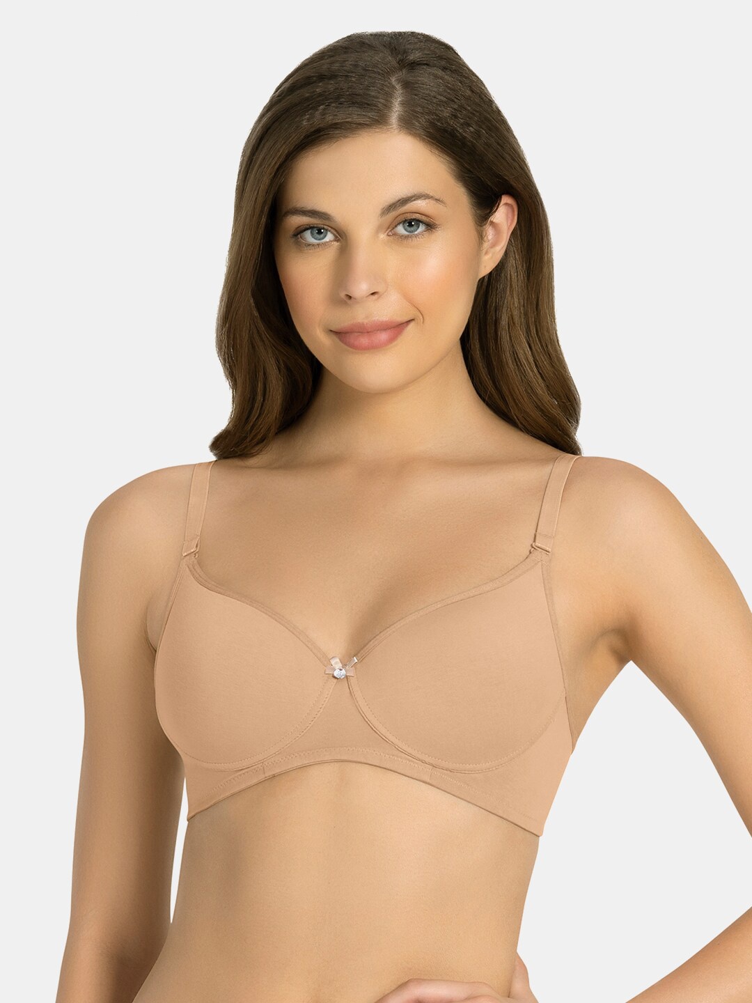 

Amante Solid Padded Wirefree Smooth Comfort T-shirt Bra - BRA78201, Beige