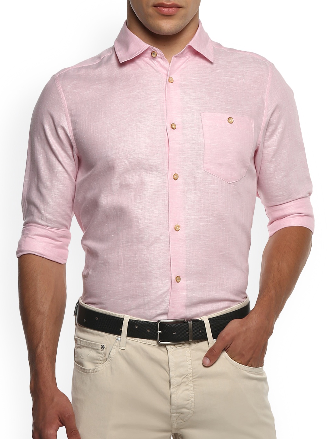 

Ted Baker Men Pink Solid Casual Shirt