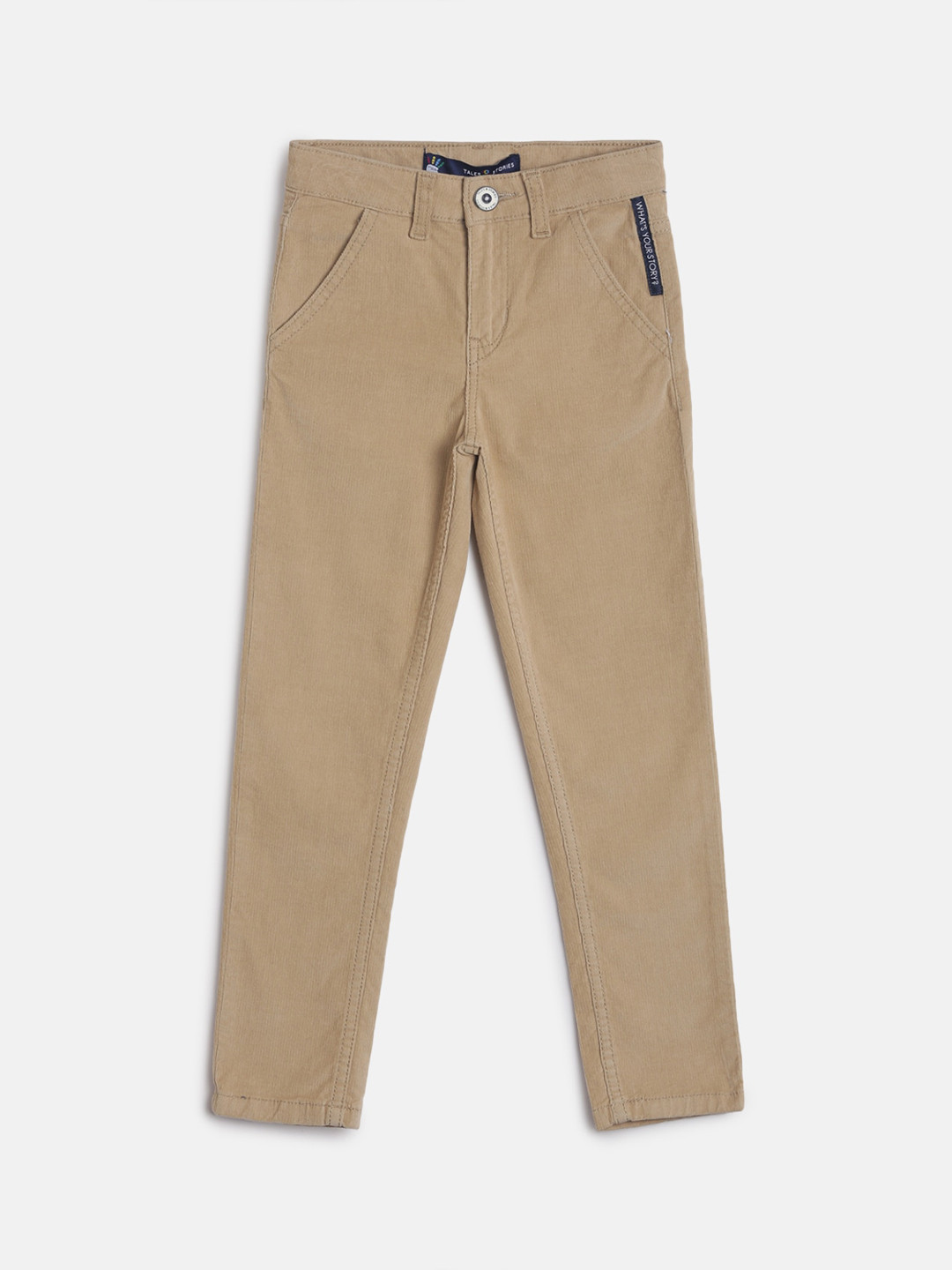 

TALES & STORIES Boys Khaki Slim Fit Regular Trousers