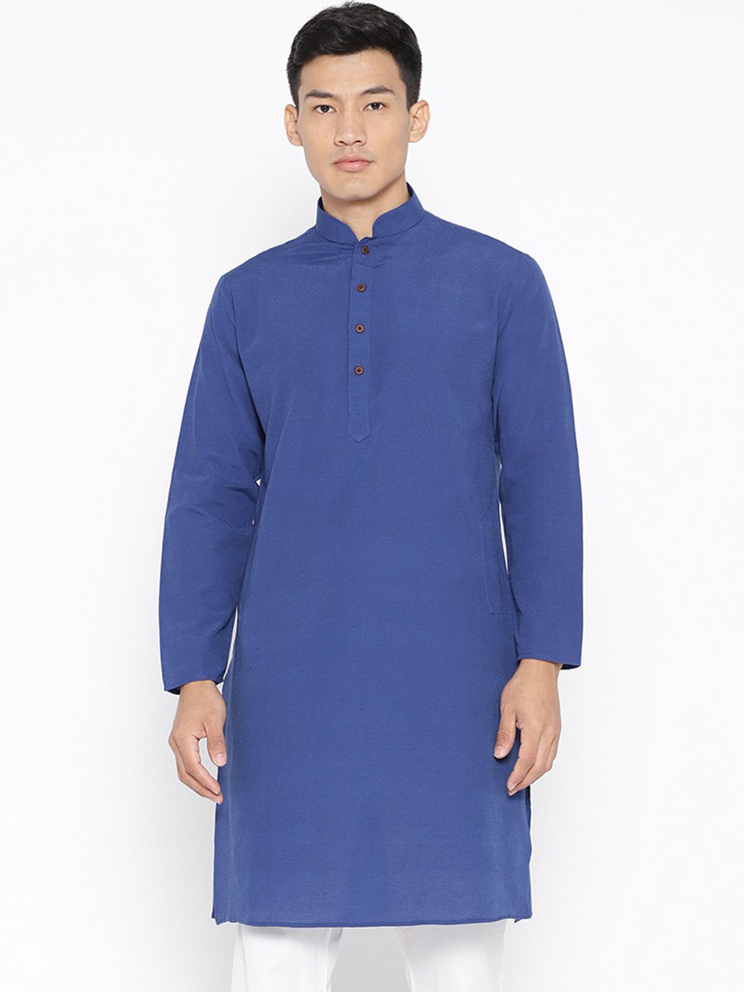 

SG LEMAN Men Blue Cotton Kurta